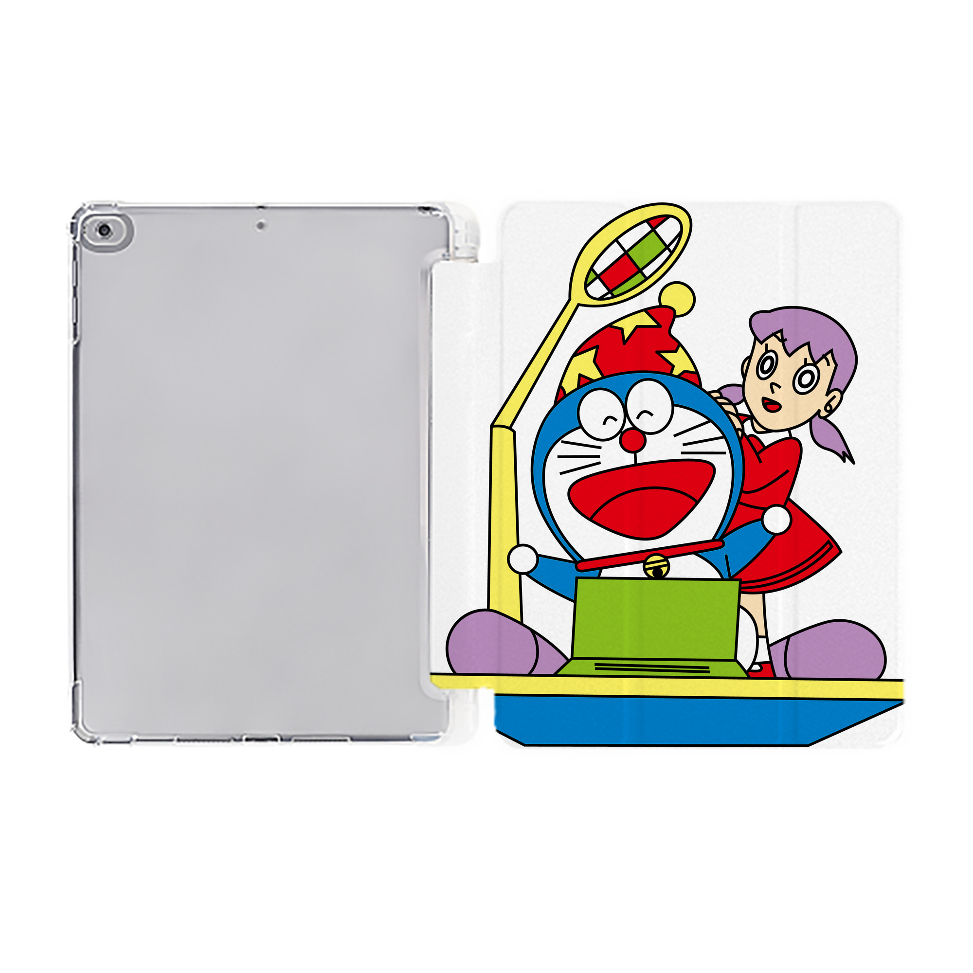（画像用） ドラえもん みなもと しずか Doraemon Shizuka Minamoto IPad ケース ペン収納付き 三つ折りスタンド PUレザー×シリコン 対応機種9.5/10.5/10.9インチ